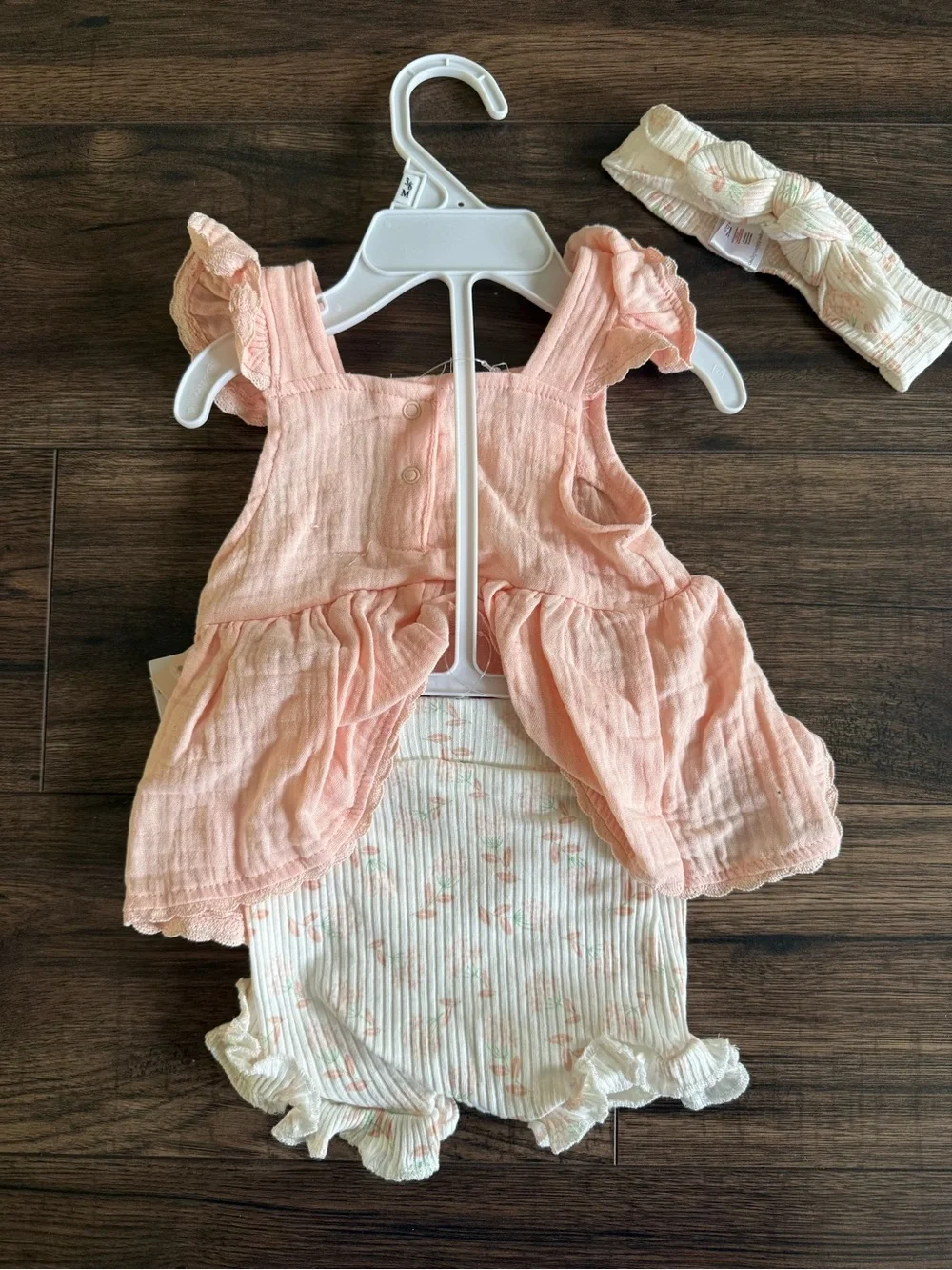 Catherine Malandrino Peach and Cream Girls 3-Piece Matching Set